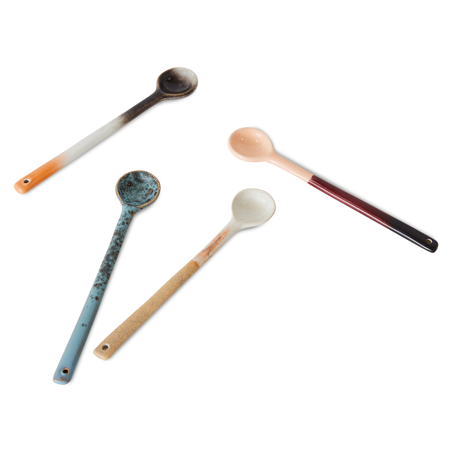 70s ceramics: spoons L, breeze (set of 4) | HKLIVING