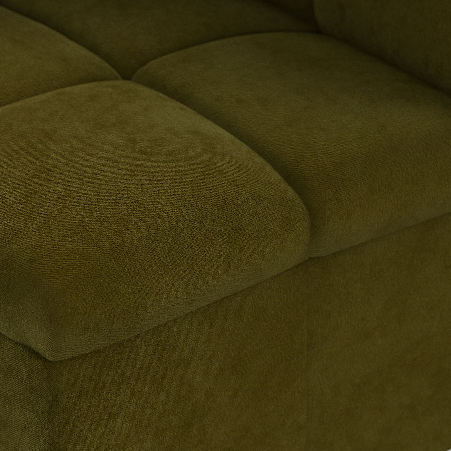 Wave couch: element corner, royal velvet, olive | HKLIVING