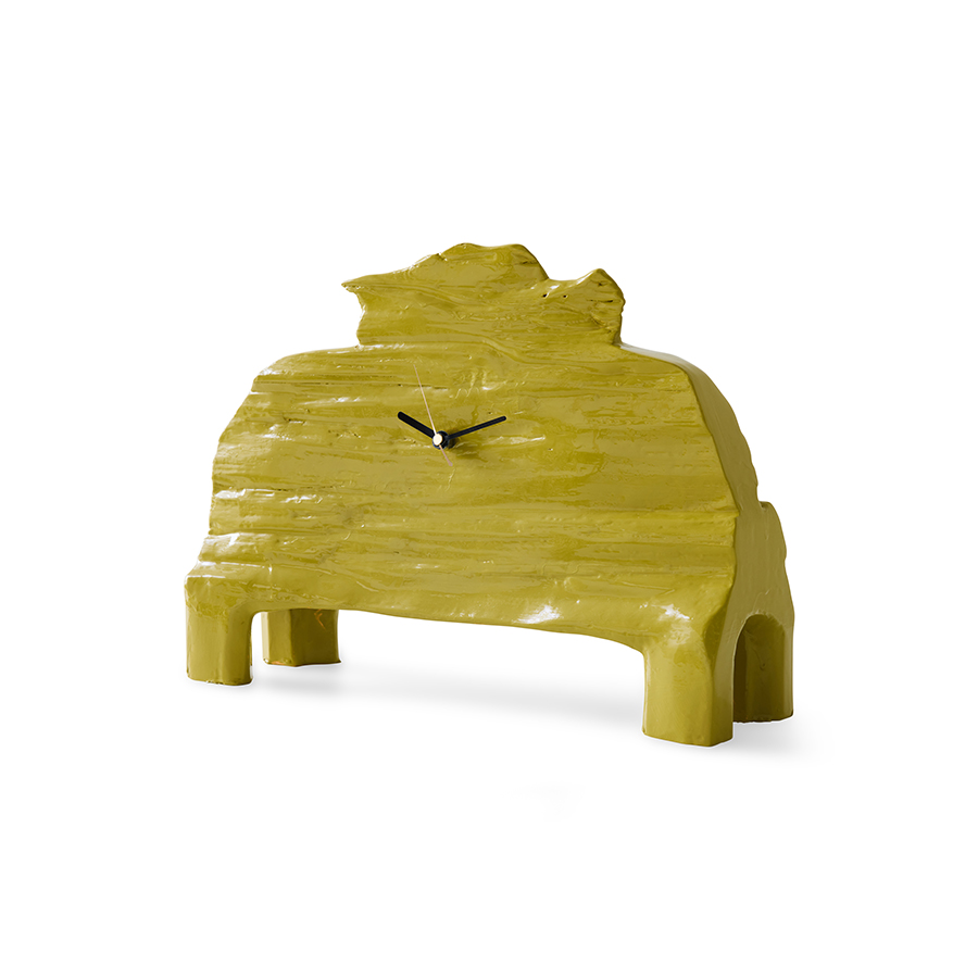 Teun Zwets for HKLIVING: mantle clock, khaki | HKLIVING