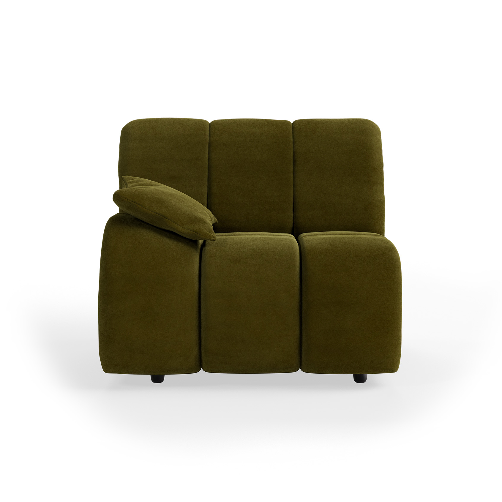 Wave couch: element left low arm, royal velvet, olive | HKLIVING