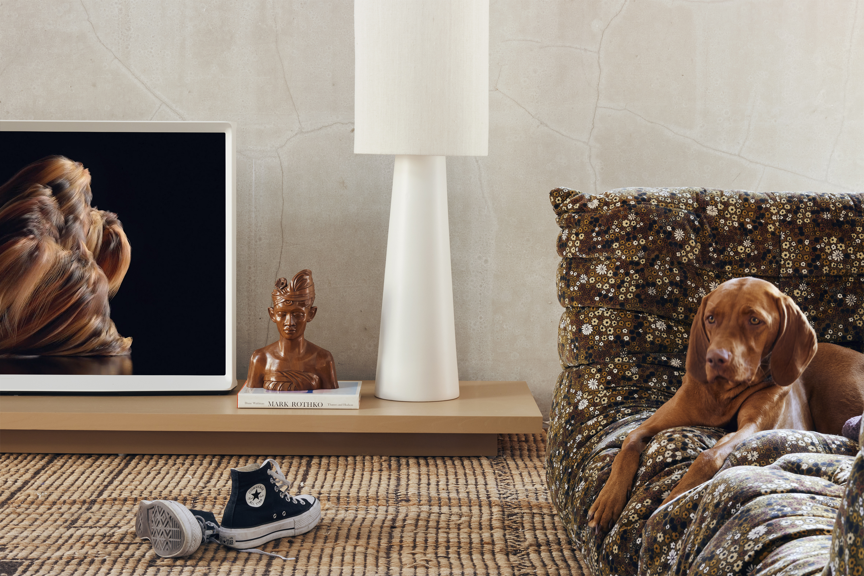 Cone floor lamp base XL cream | HKLIVING