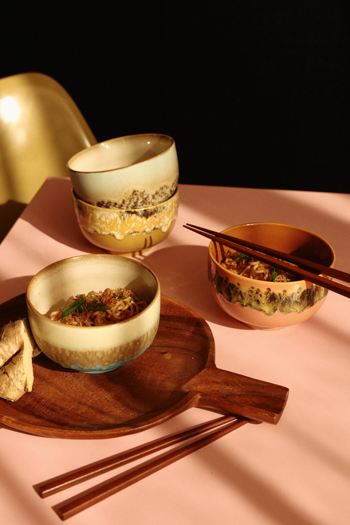 70s ceramics: noodle bowls seabreeze (set of 4) | HKLIVING