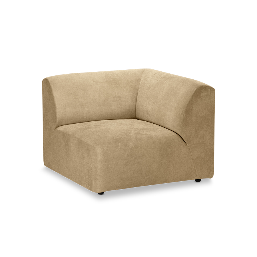 Jax couch: element hocker, royal velvet, cream | HKLIVING