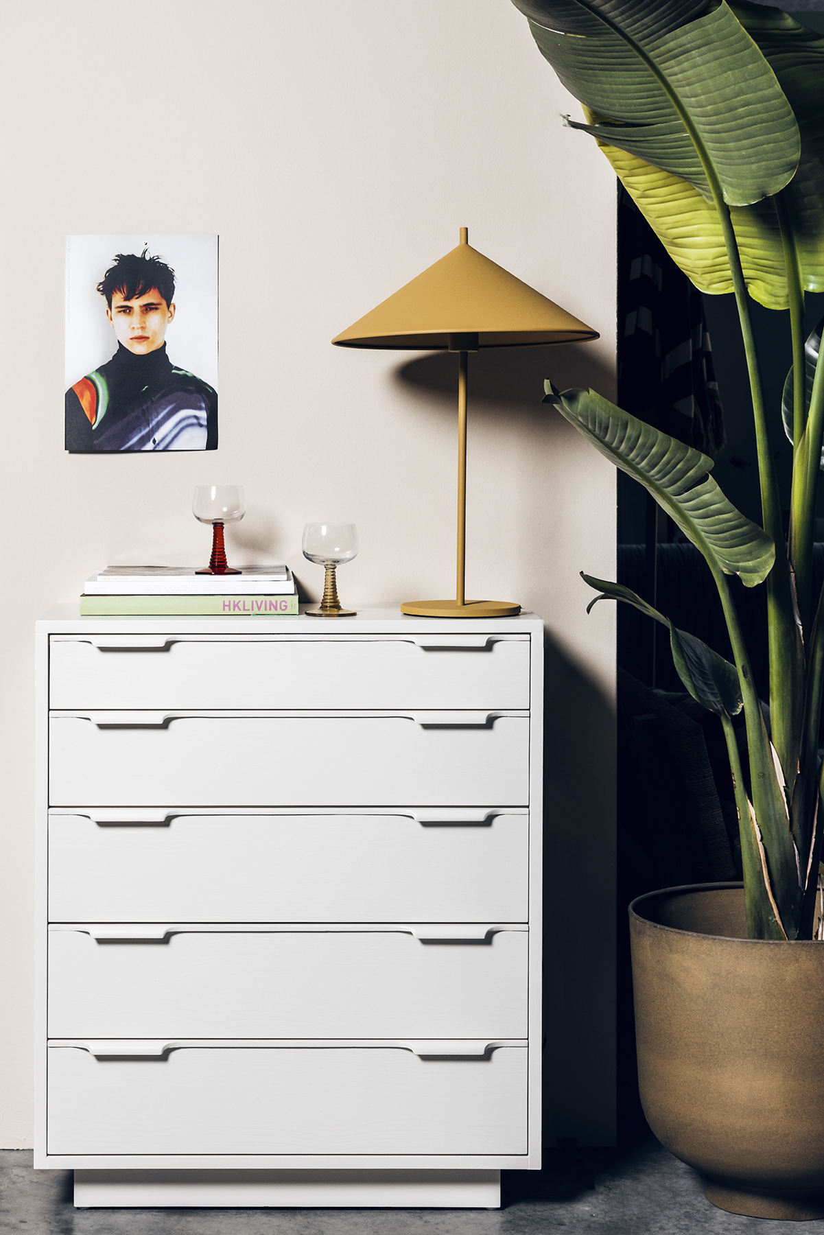Chest of drawers, eggshell white | HKLIVING