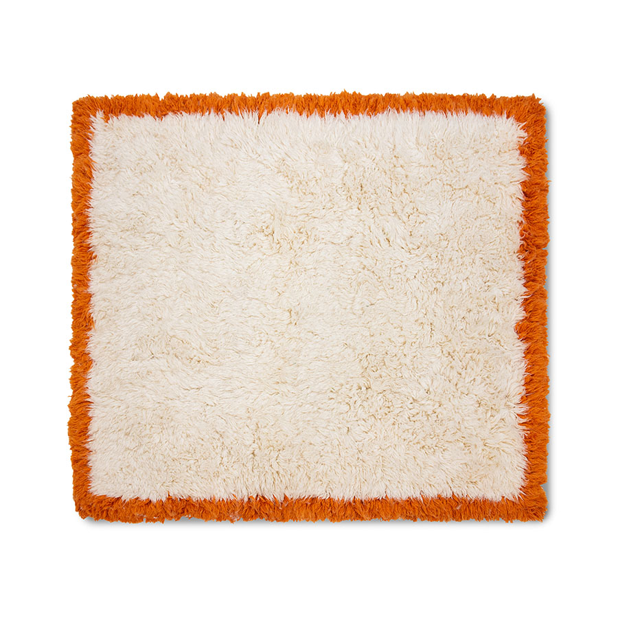 Fluffy square rug 'retro summers' (250x250) | HKLIVING