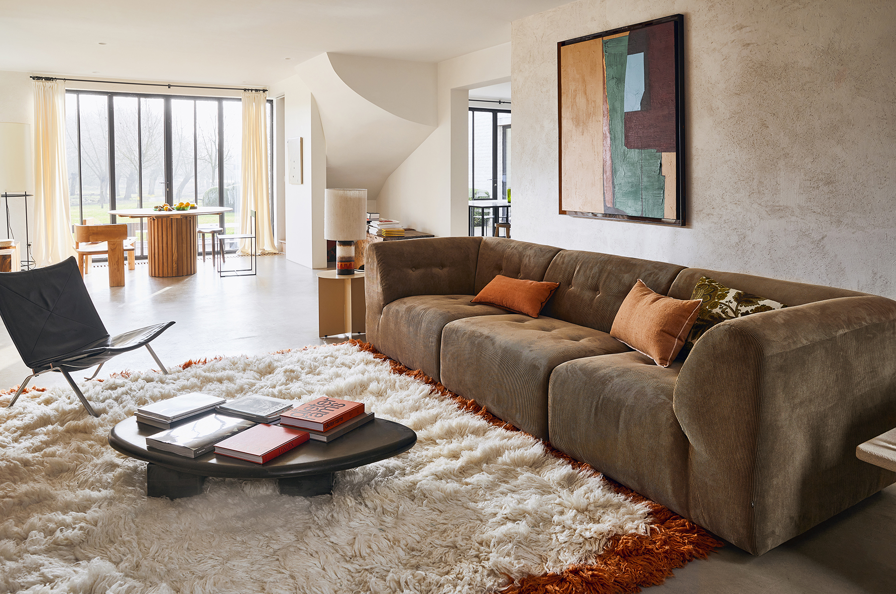 Fluffy square rug 'retro summers' (250x250) | HKLIVING Fluffy square rug 'retro summers' (250x250) | HKLIVING