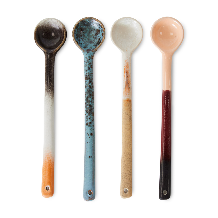70s ceramics: spoons L, breeze (set of 4) | HKLIVING