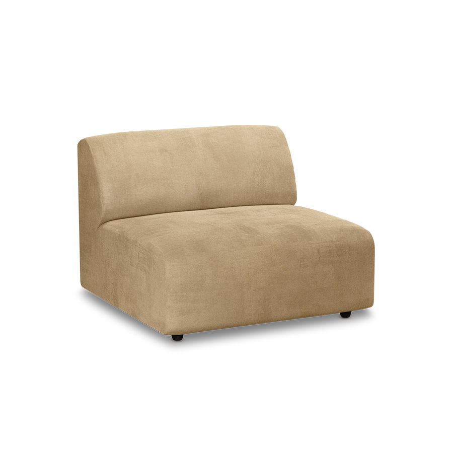 Jax couch: element hocker, royal velvet, cream | HKLIVING