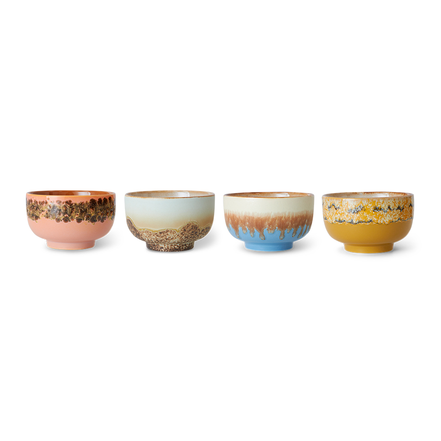 70s ceramics: noodle bowls seabreeze (set of 4) | HKLIVING