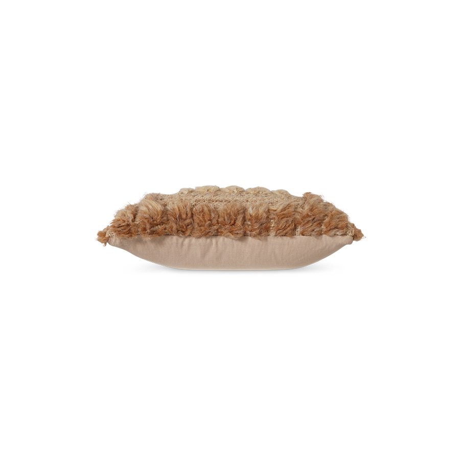 Natural furry cushion (40x25cm) | HKLIVING