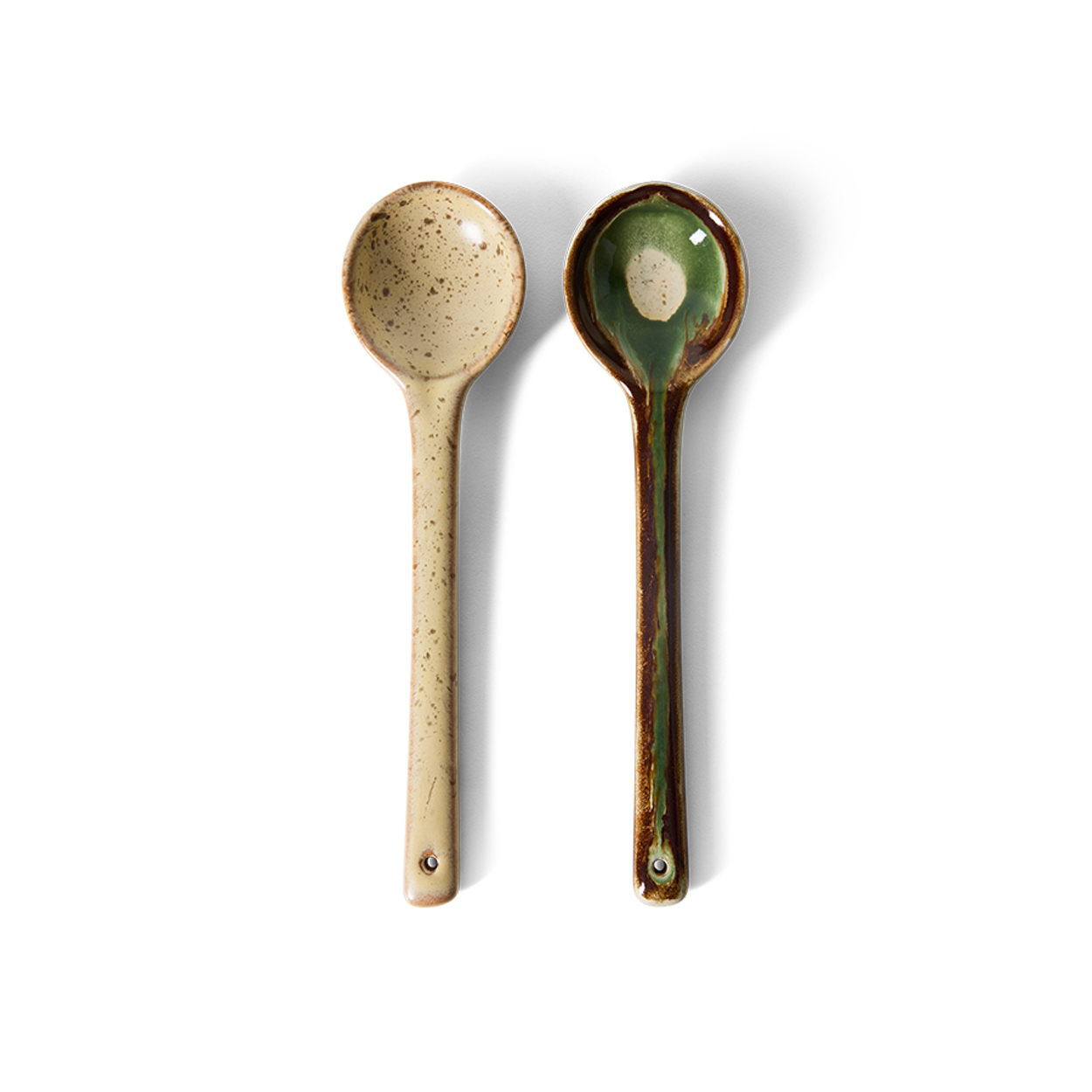 Service Spoon Set 70s ceramics: serving spoons, hills (set of 2) | HKLIVING