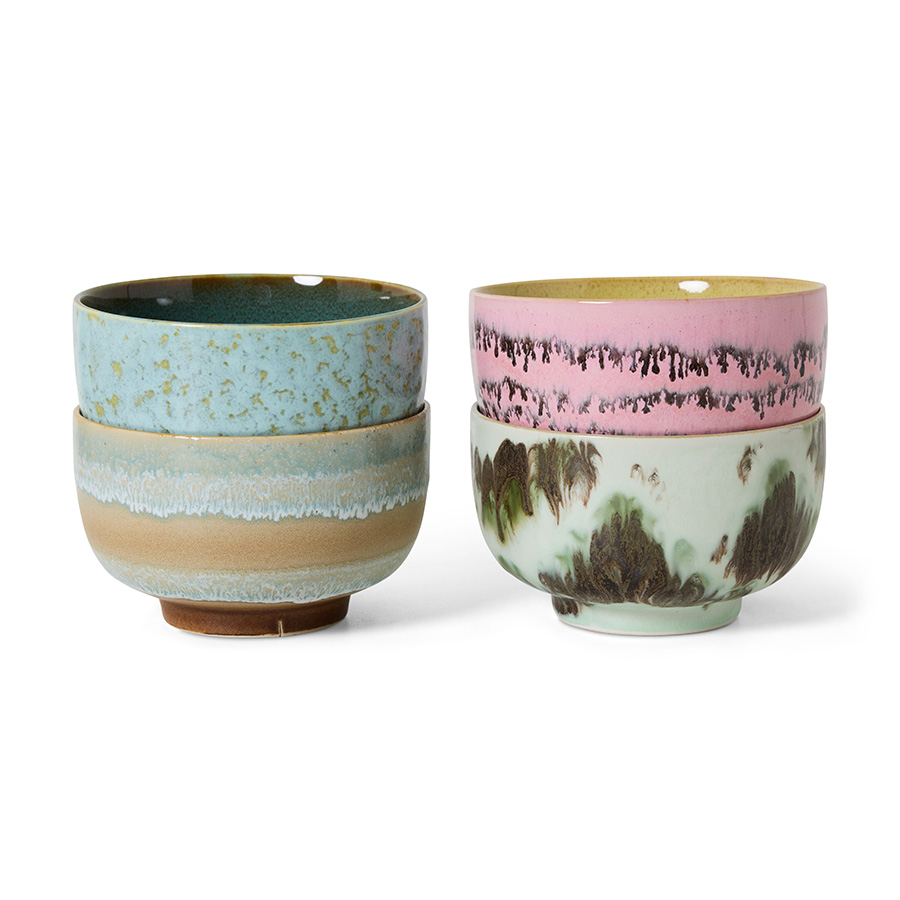 70s ceramics: noodle bowls, dada (set of 4) | HKLIVING