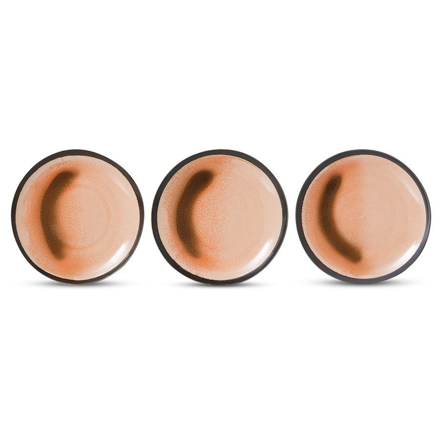 70s ceramics: dessert plates, horizon (set of 2) | HKLIVING