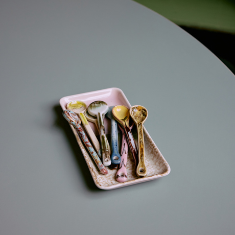 Set Of 5 Ceramic Spoon Teaspoon Spoon Jam Honey