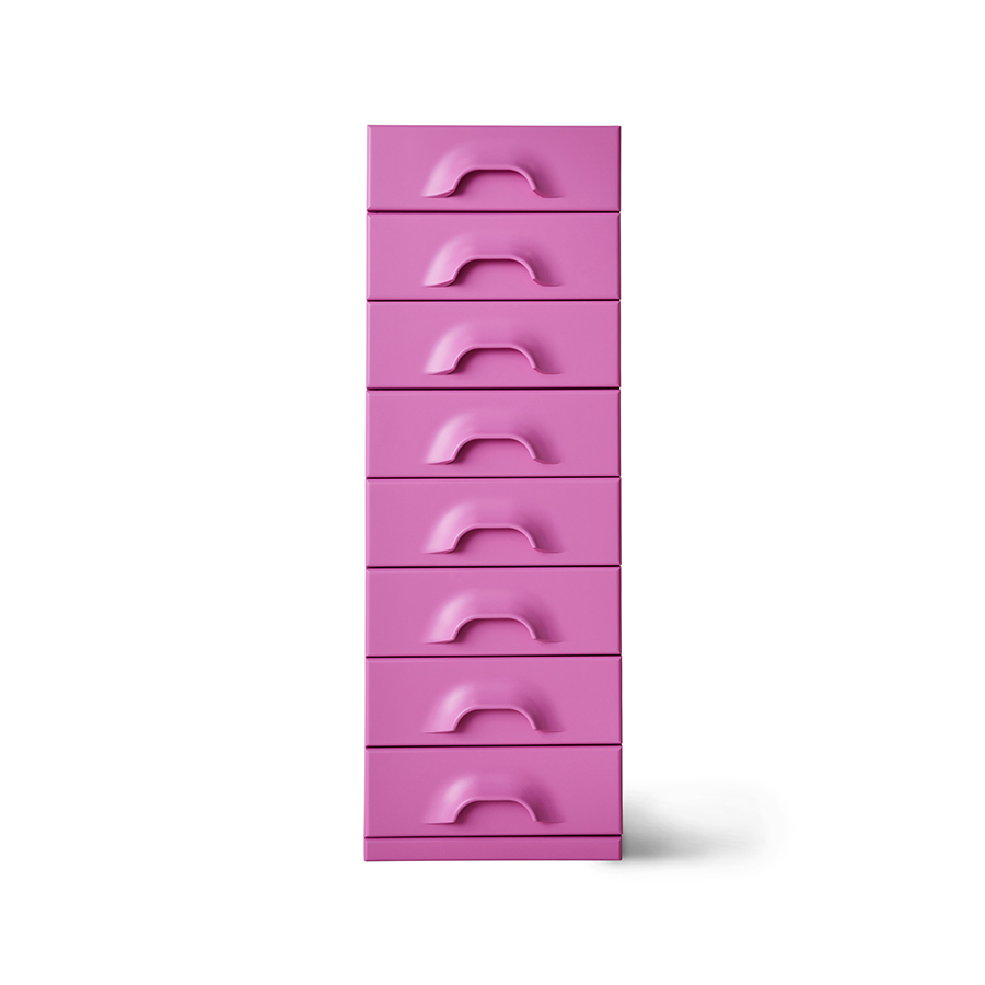 Chest of 8 drawers, urban pink | HKLIVING