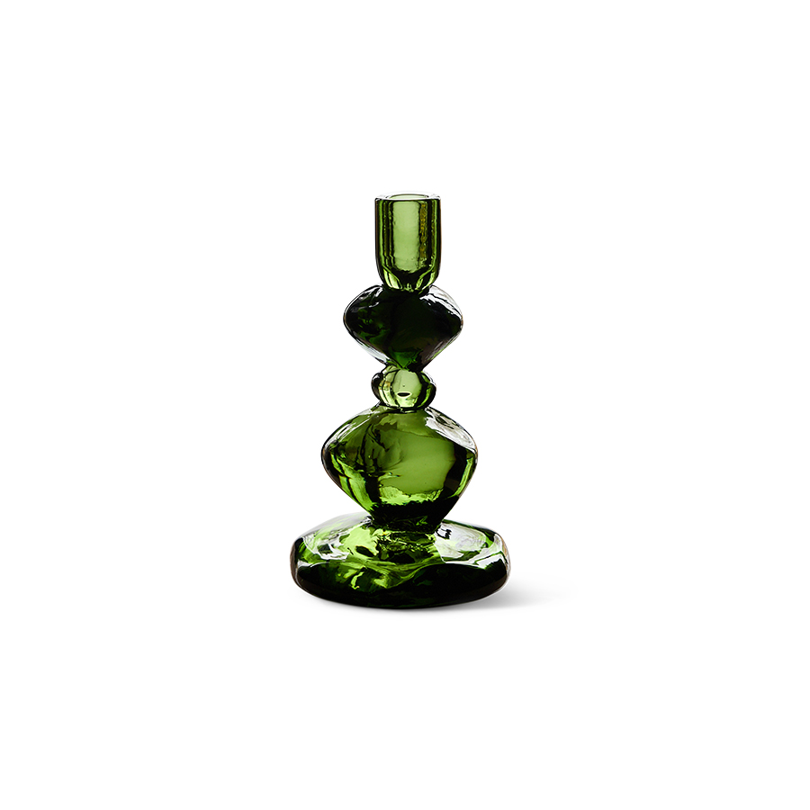 Nienke Sikkema for HKLIVING: candle holder medium, emerald | HKLIVING