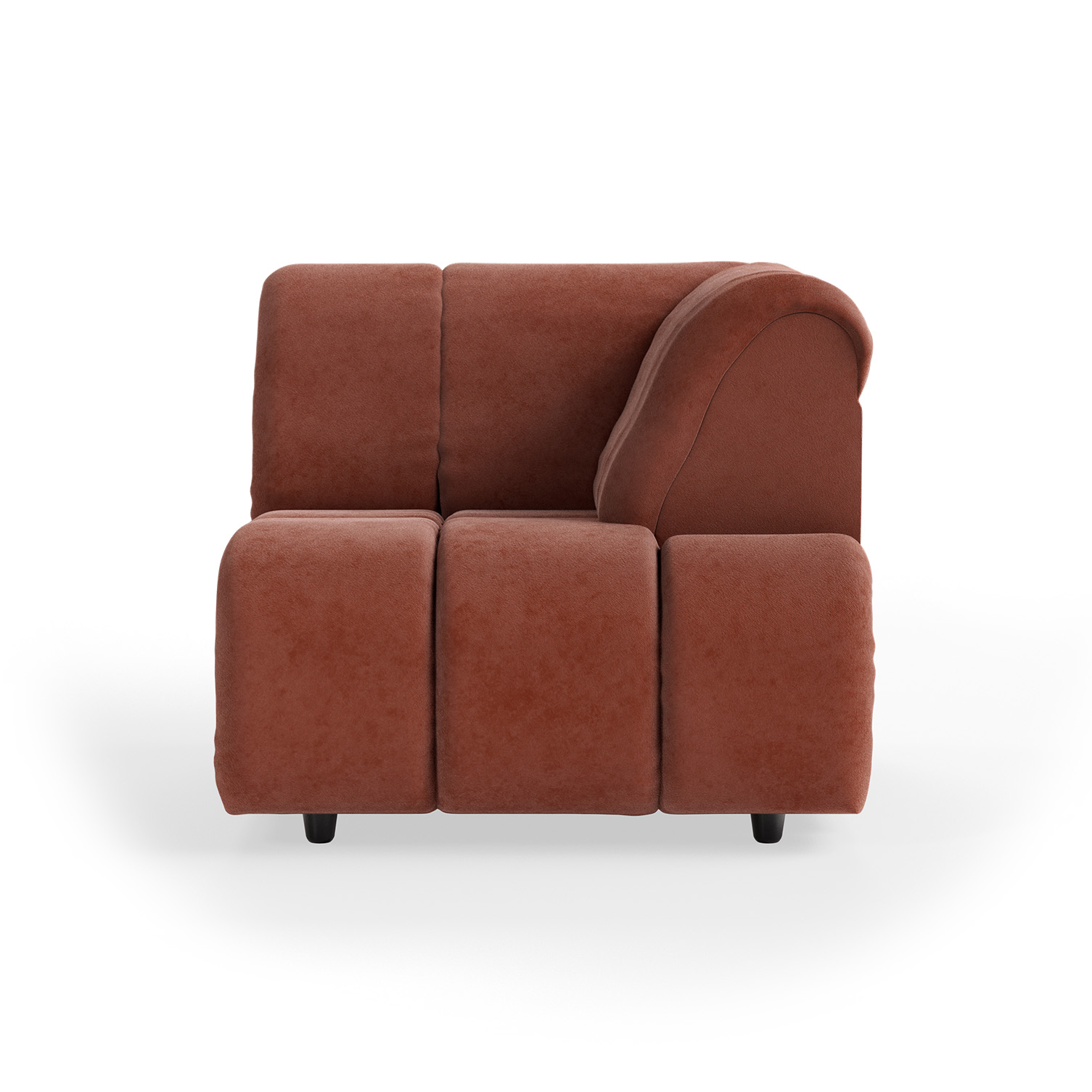 Wave couch: element right low arm, royal velvet magnolia | HKLIVING