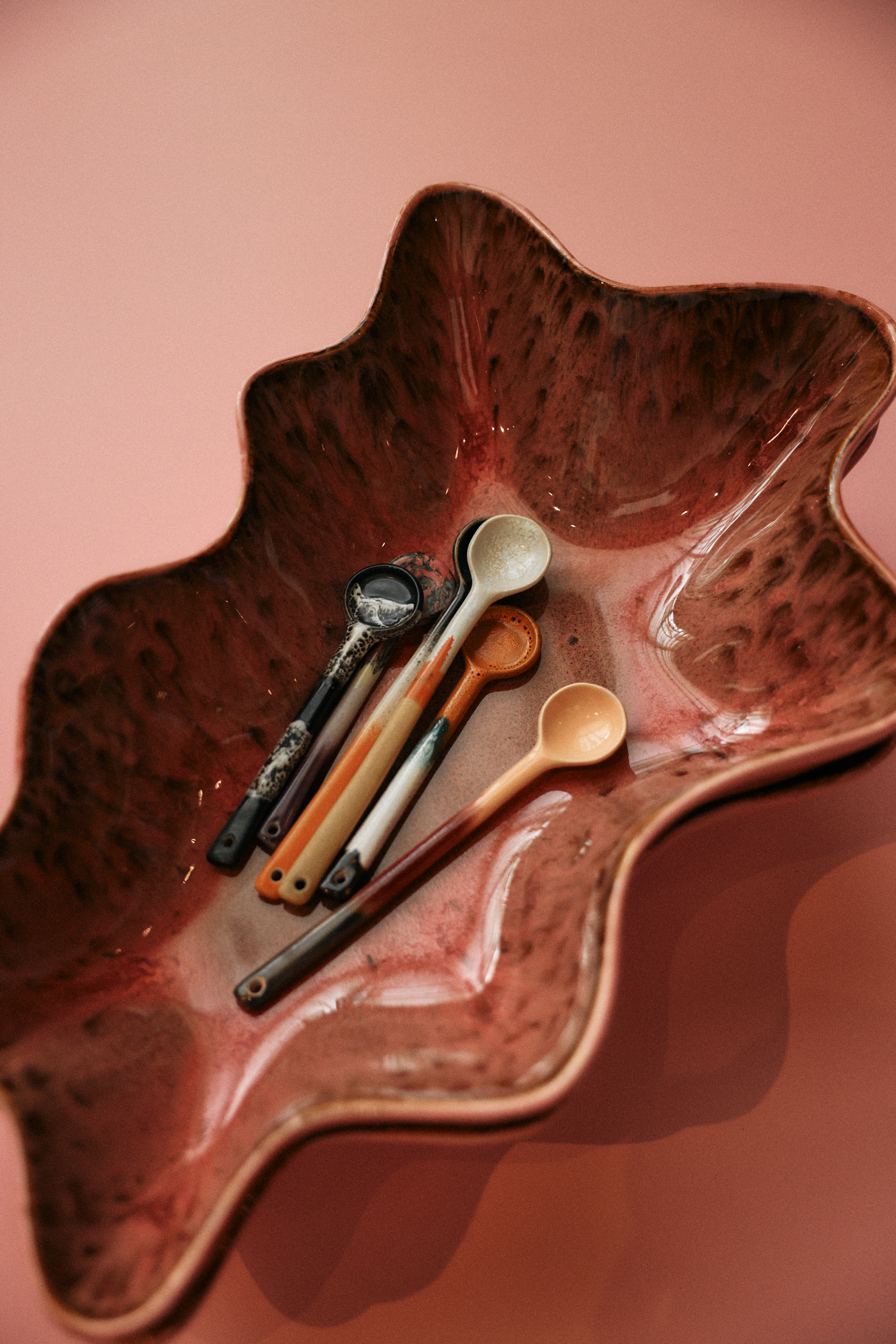 70s ceramics: spoons L, breeze (set of 4) | HKLIVING