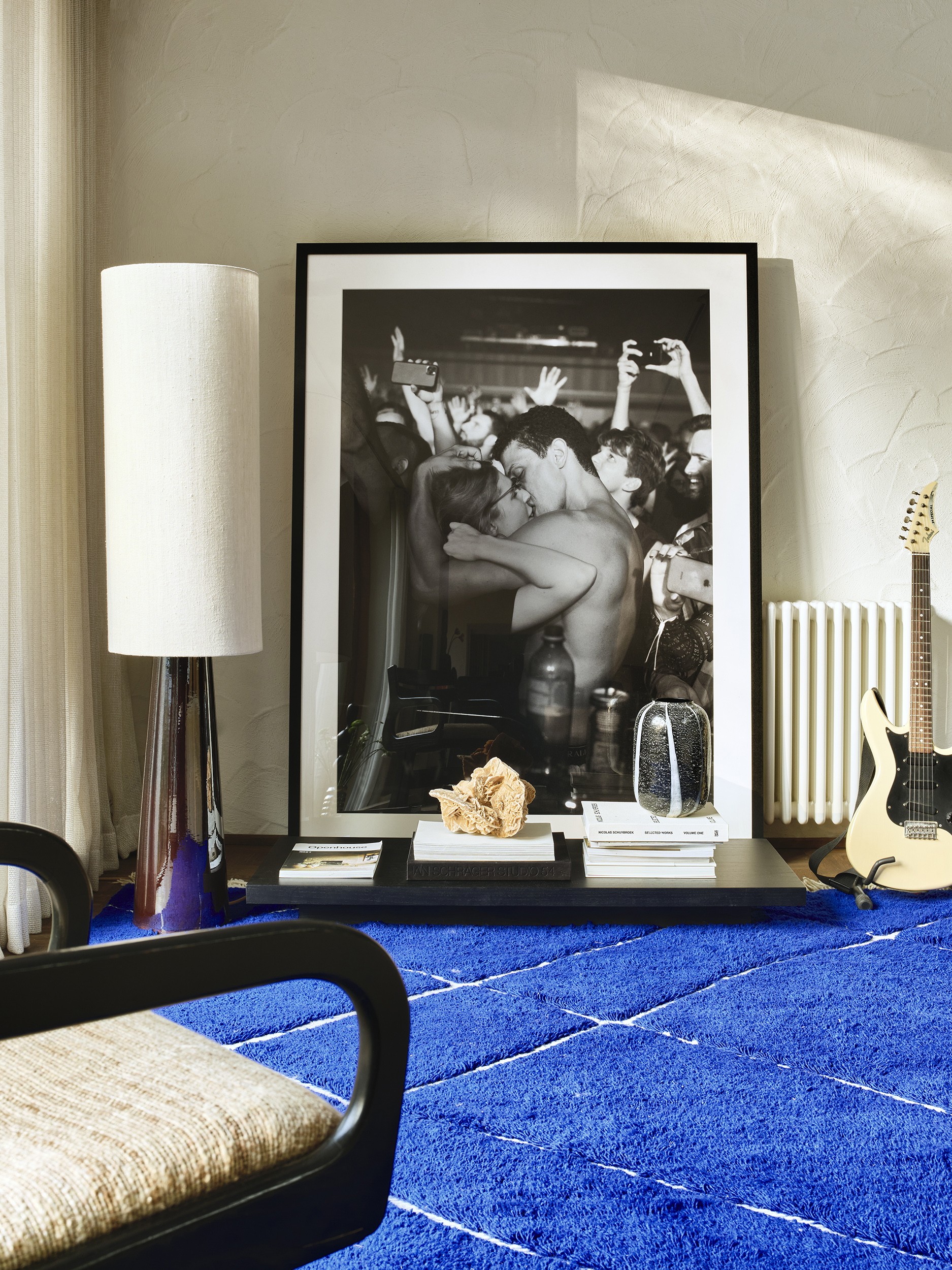 Hand knotted woolen rug cobalt (200x300) | HKLIVING