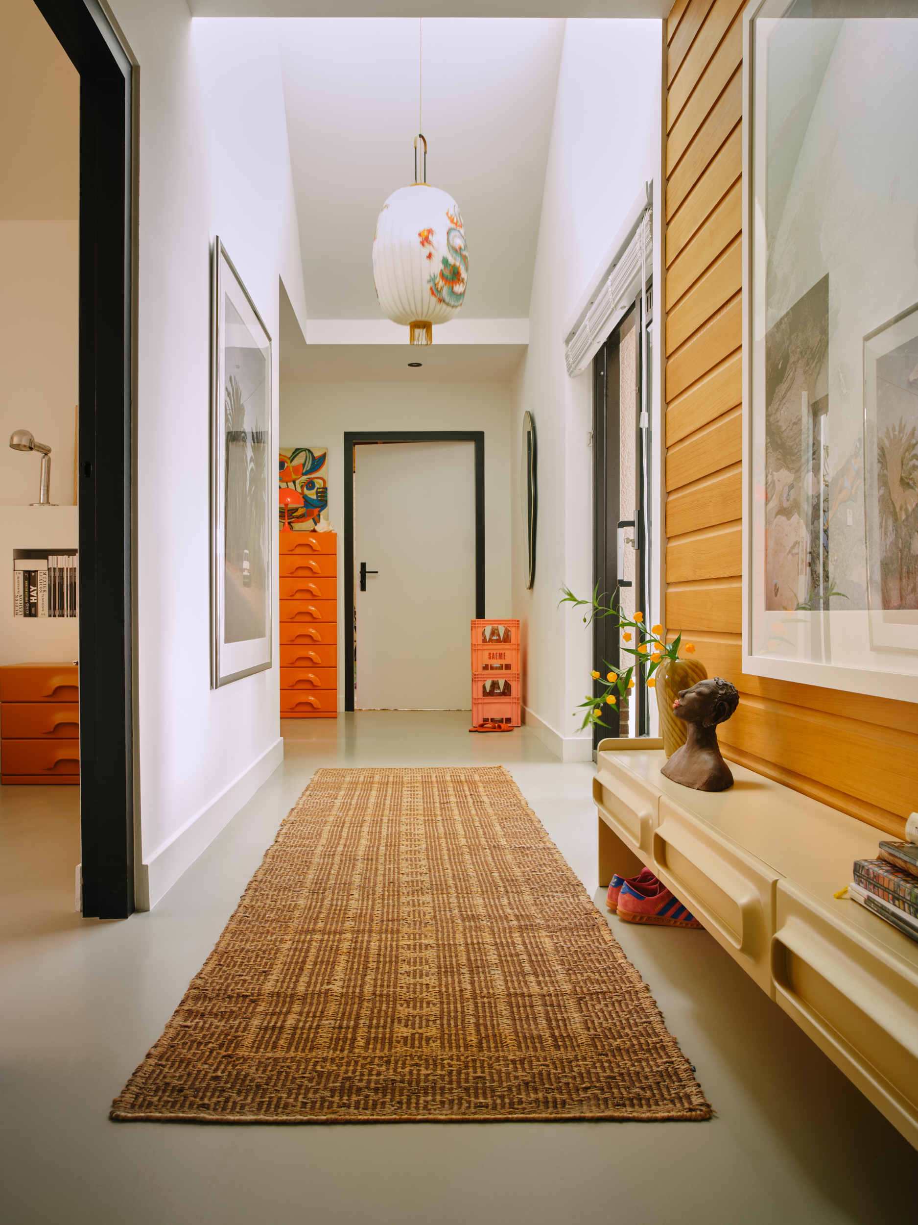 Chest of 8 drawers, tangerine | HKLIVING